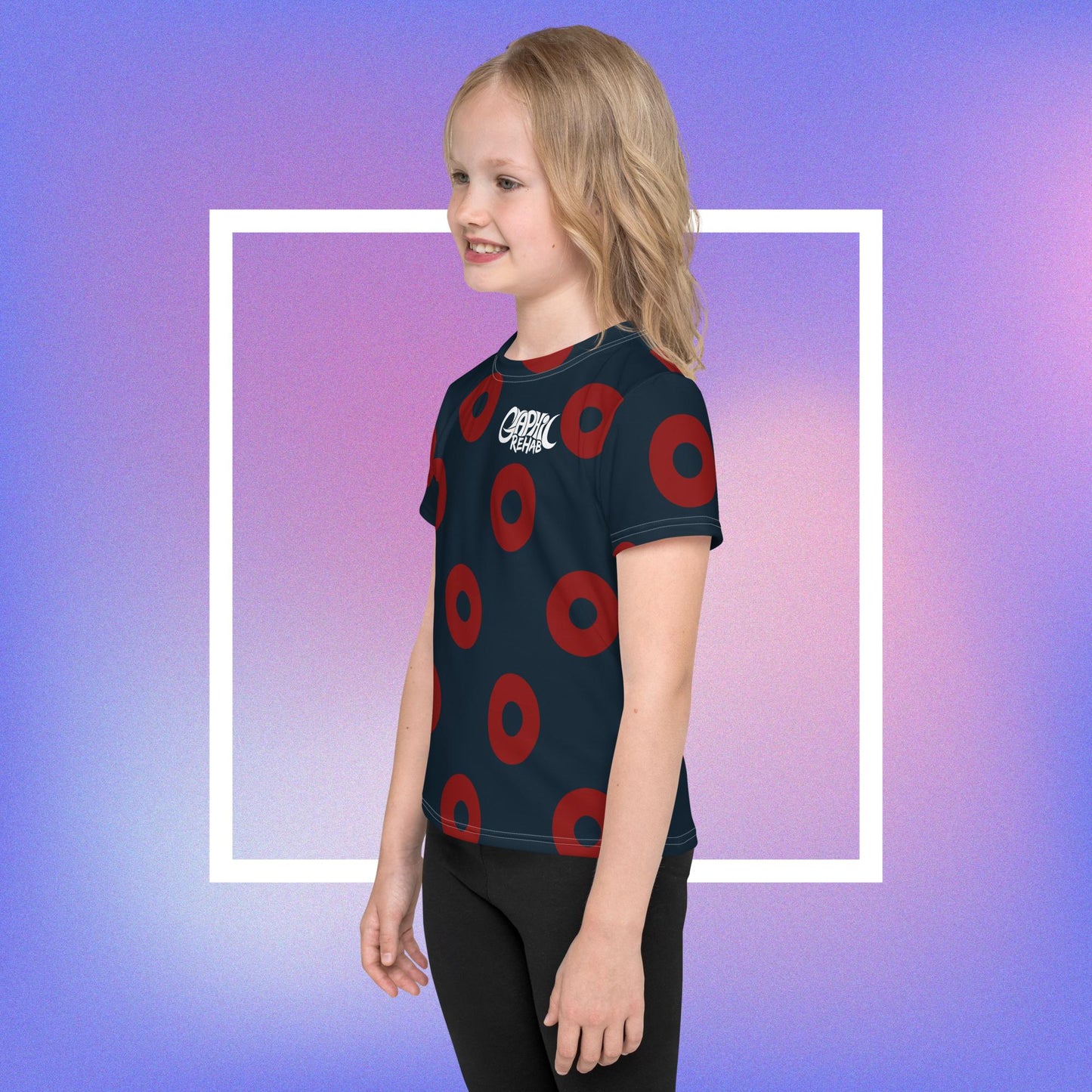 Kids crew neck t-shirt Phish Donut Graphic Rehab Tee