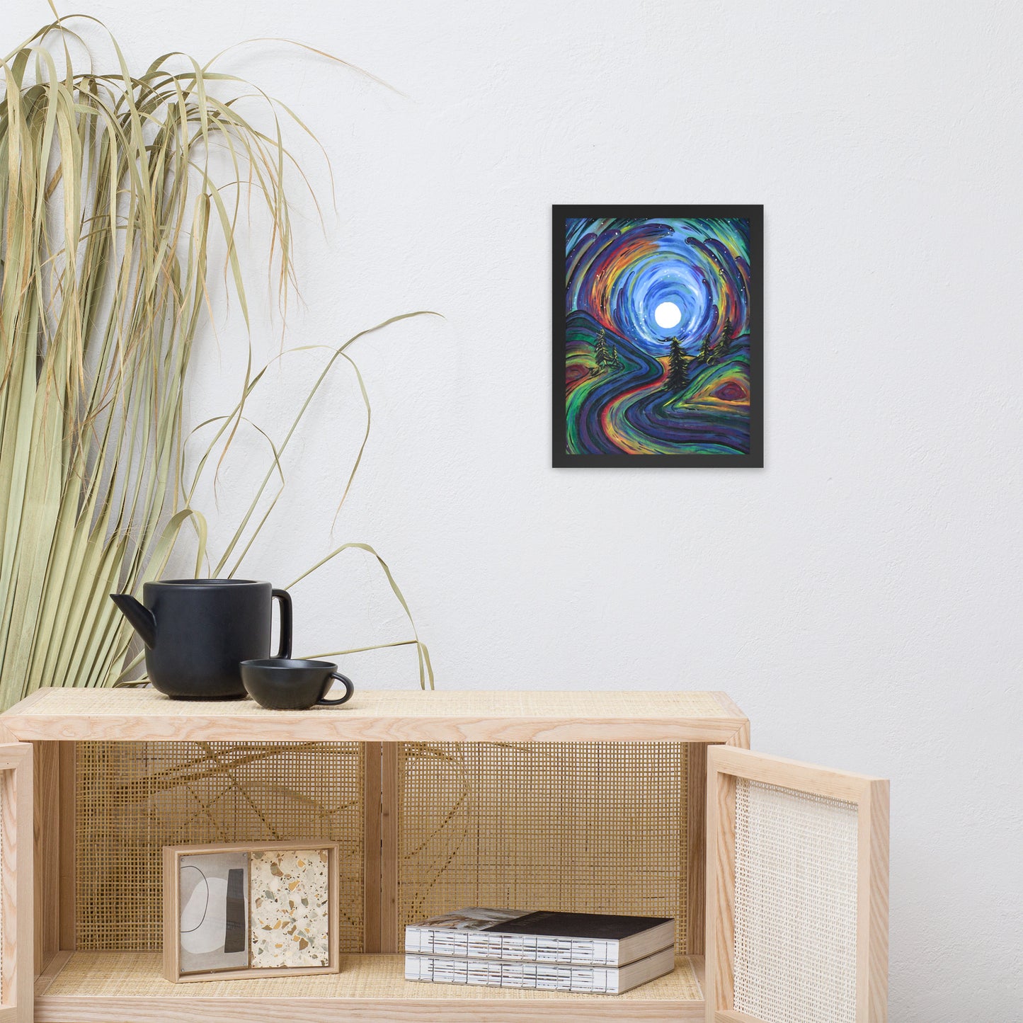 Swirly Nights Framed poster