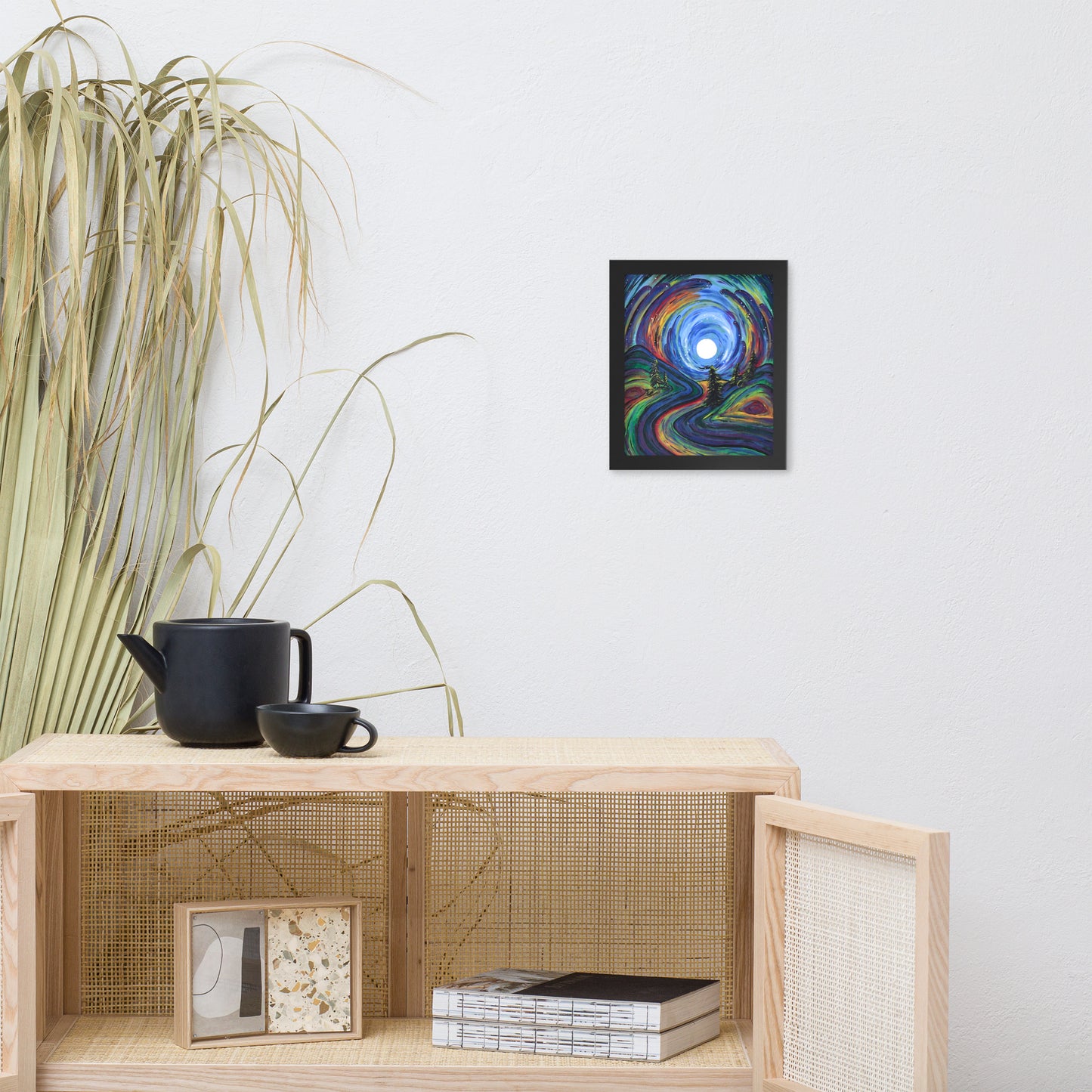 Swirly Nights Framed poster