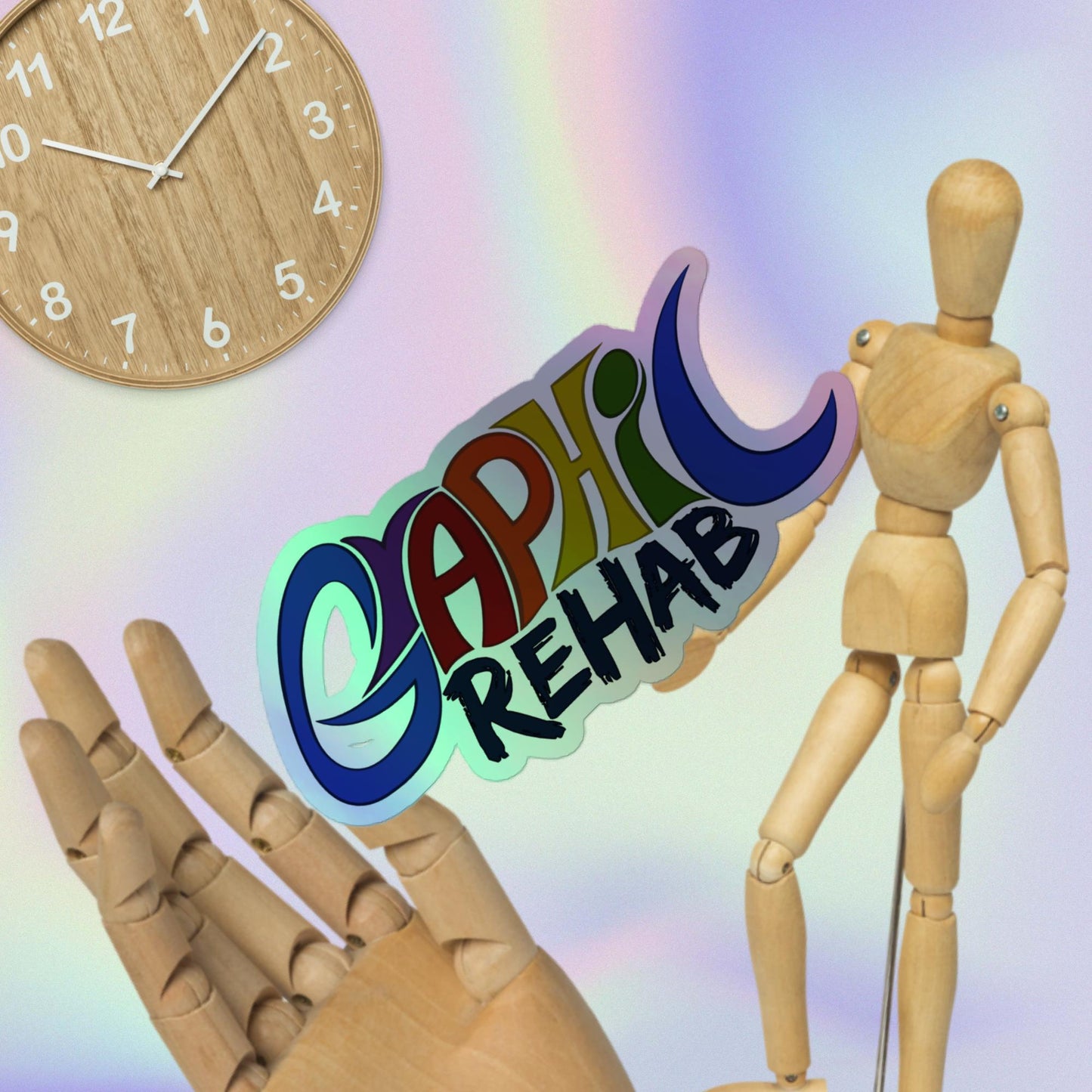 Graphic Rehab Holographic sticker