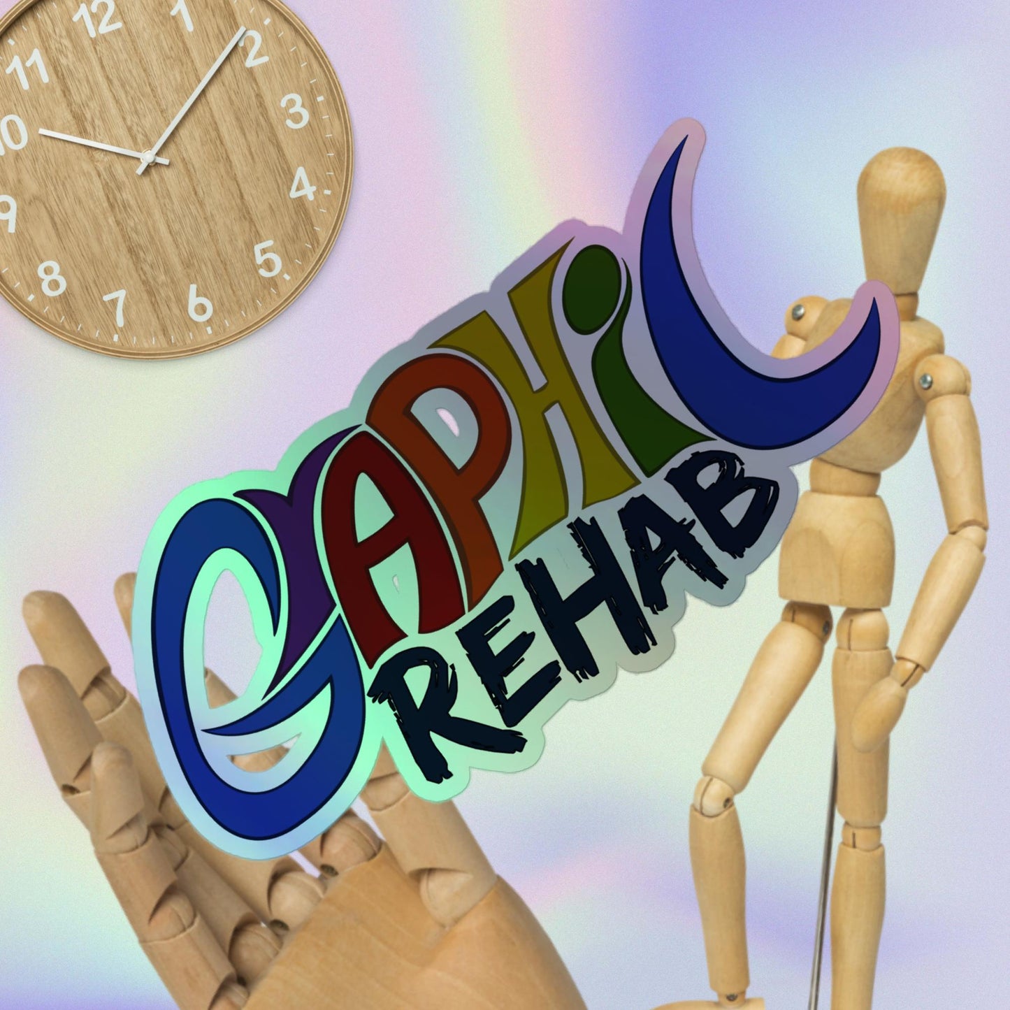 Graphic Rehab Holographic sticker