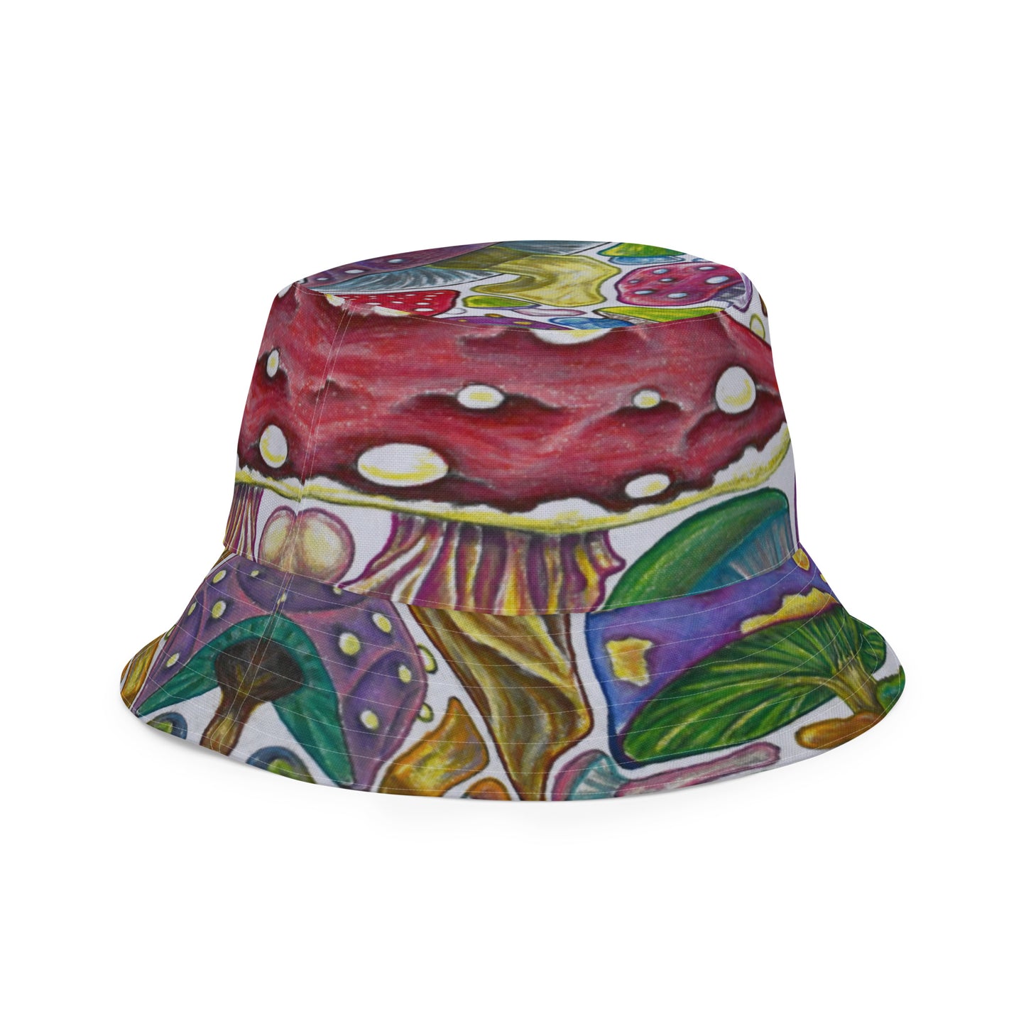 Trees and Fungus reversible bucket hat