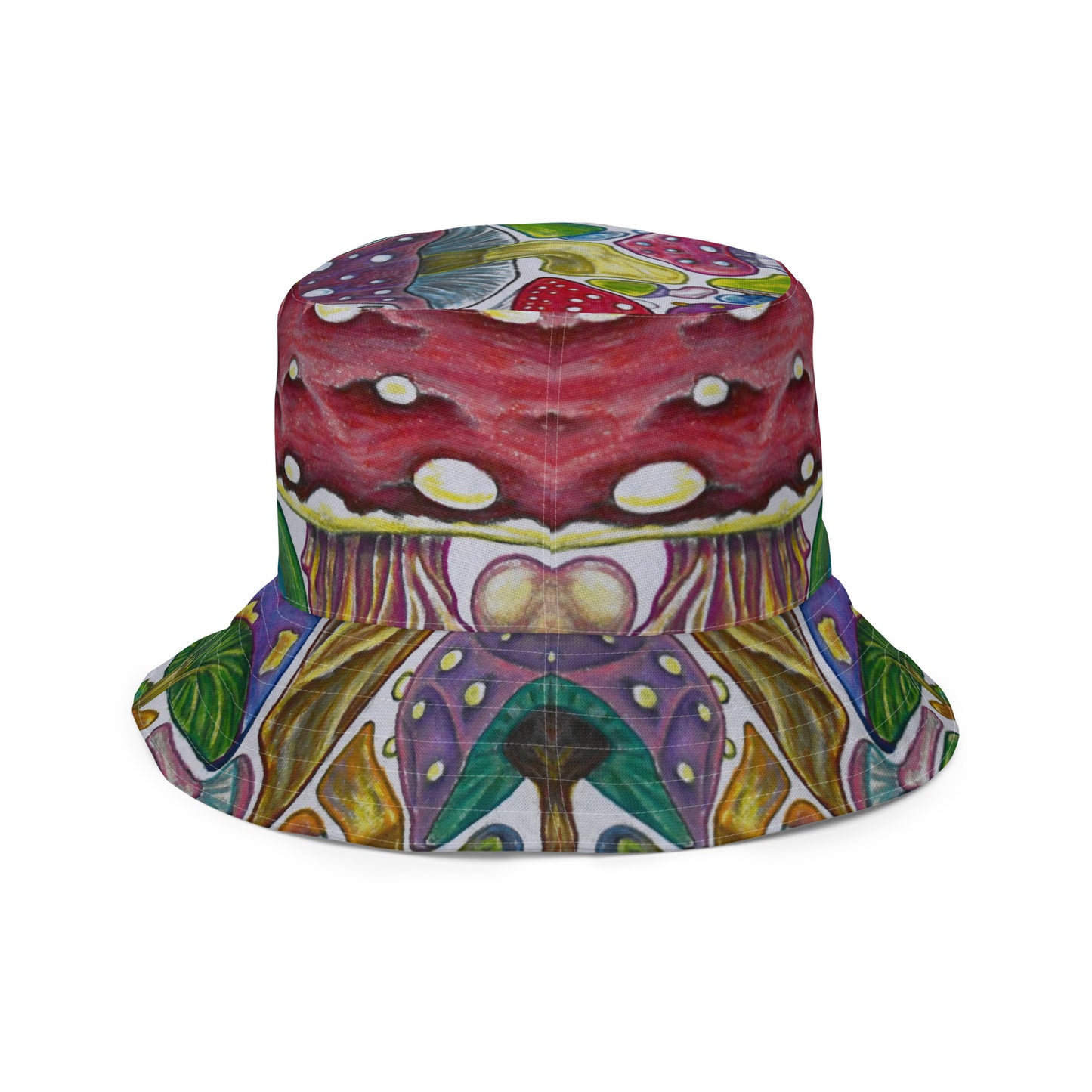 Trees and Fungus reversible bucket hat