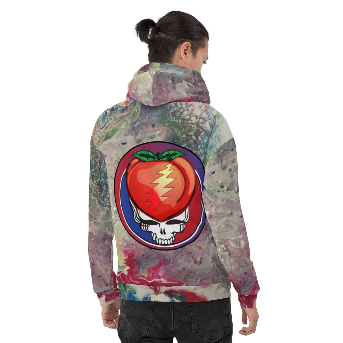 Grateful Peach All Over Hoodie
