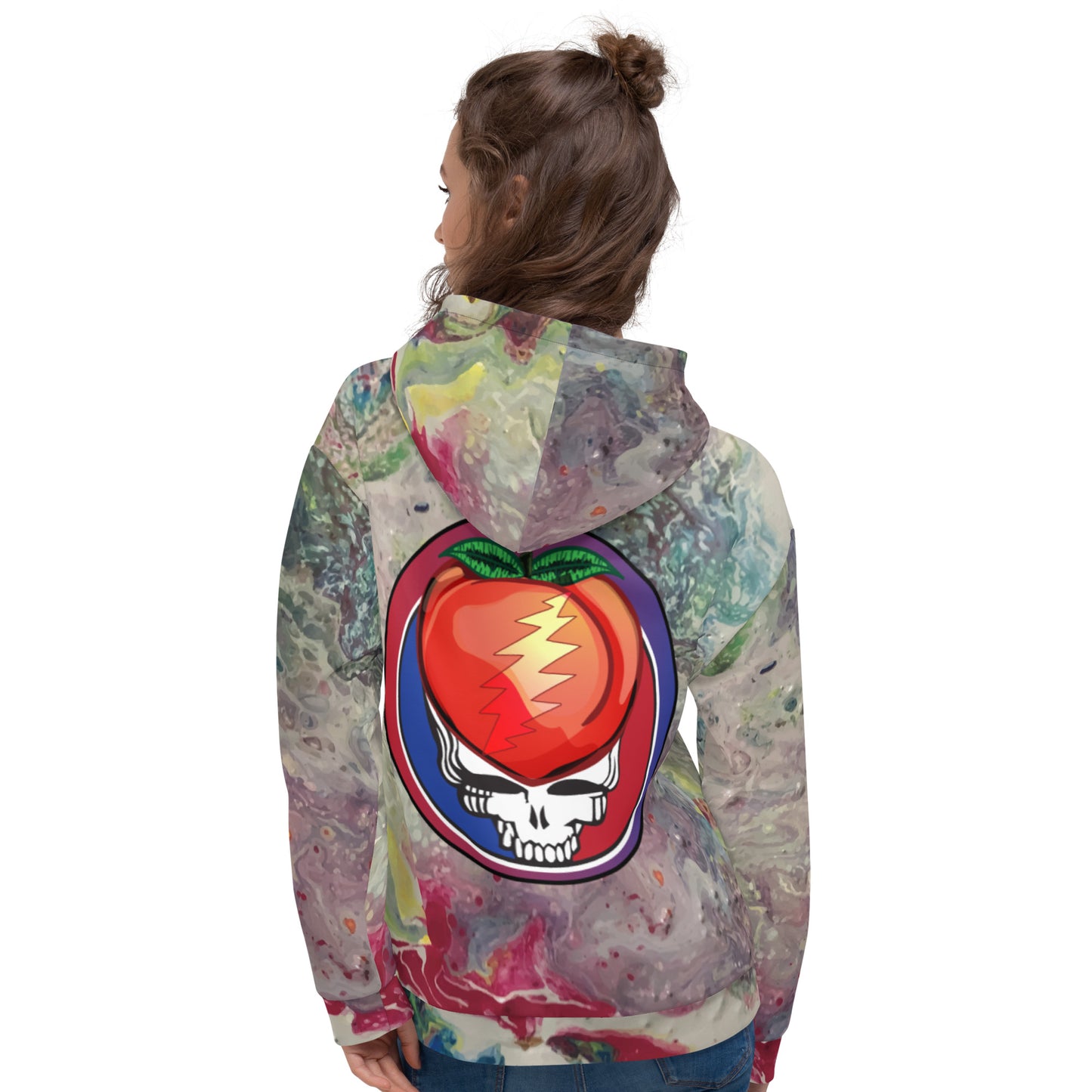 Grateful Peach All Over Hoodie