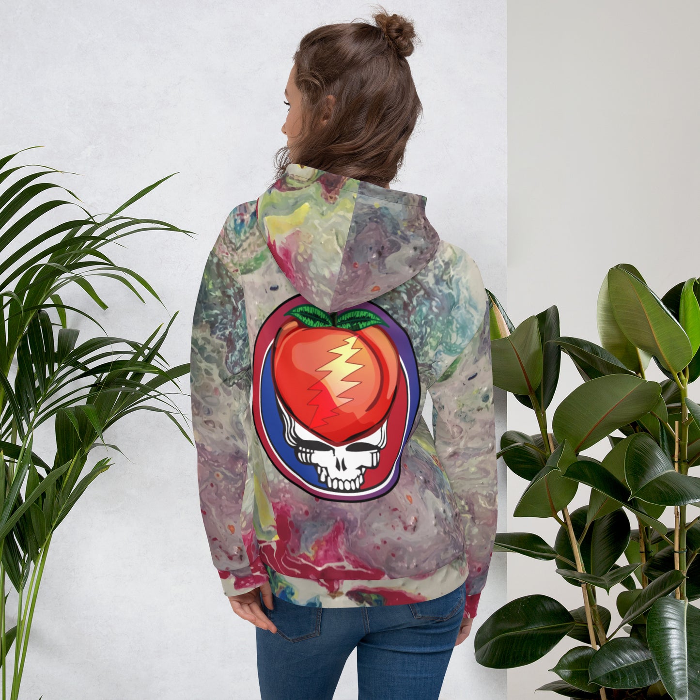 Grateful Peach All Over Hoodie