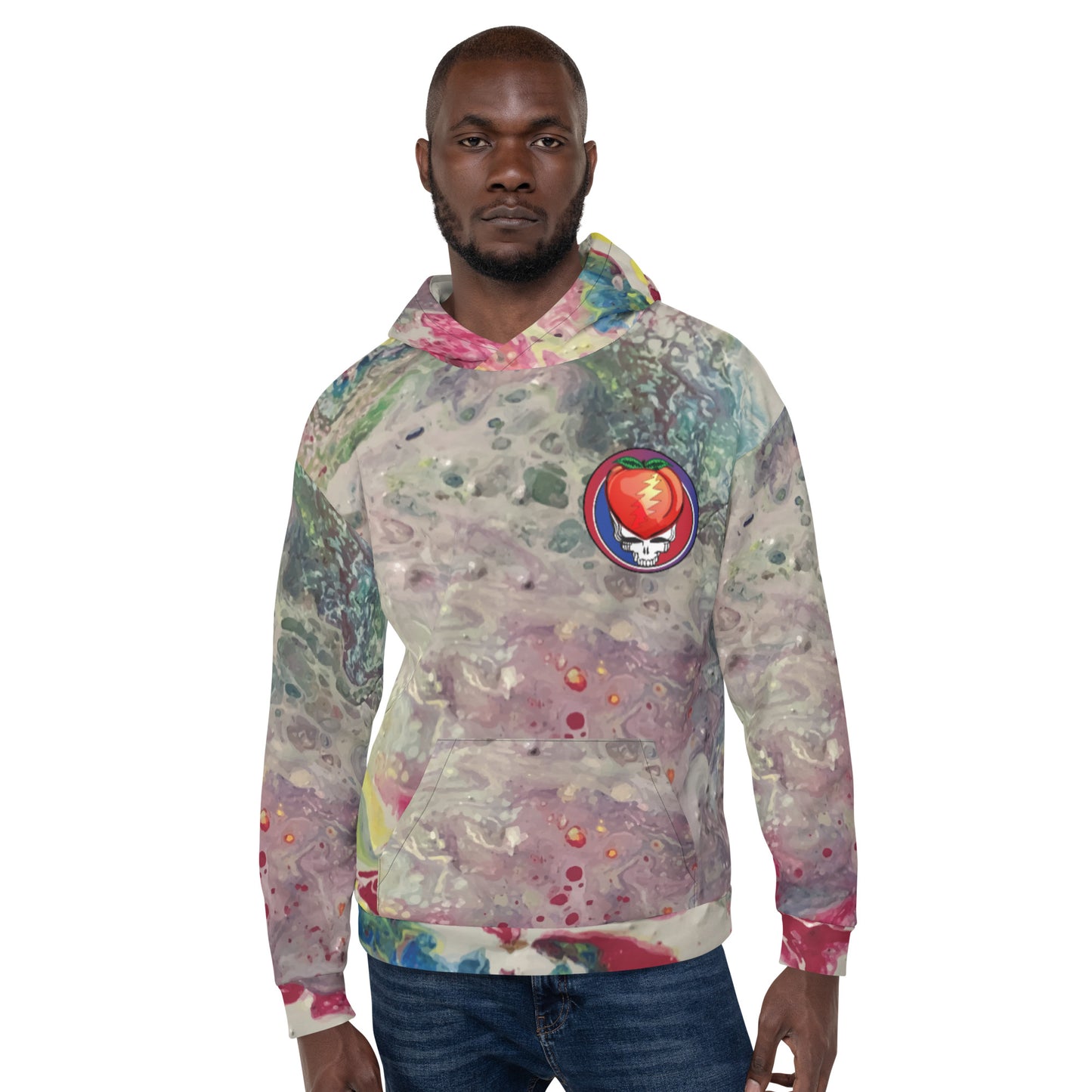 Grateful Peach All Over Hoodie