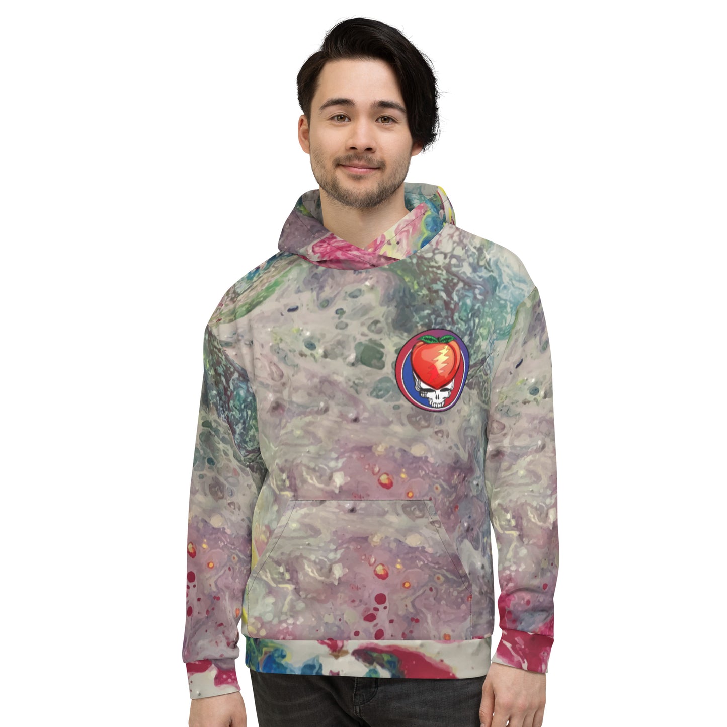 Grateful Peach All Over Hoodie