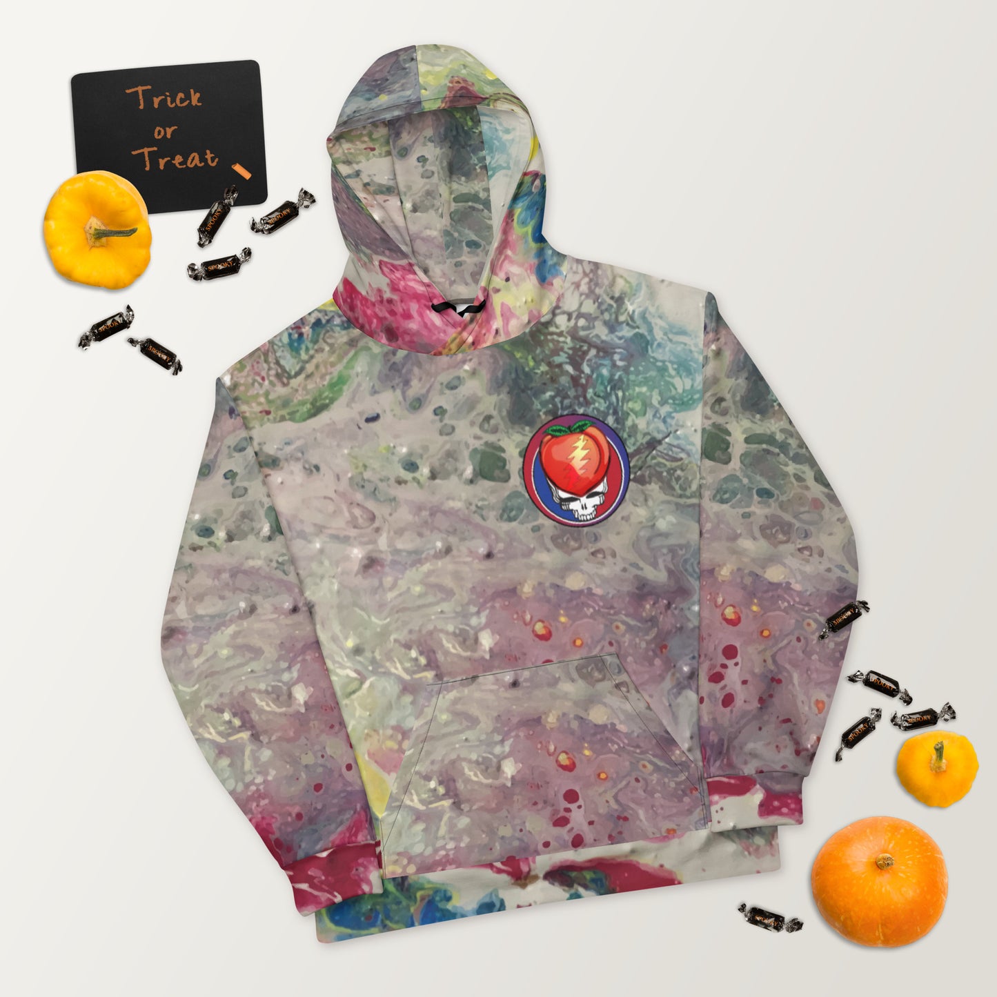 Grateful Peach All Over Hoodie
