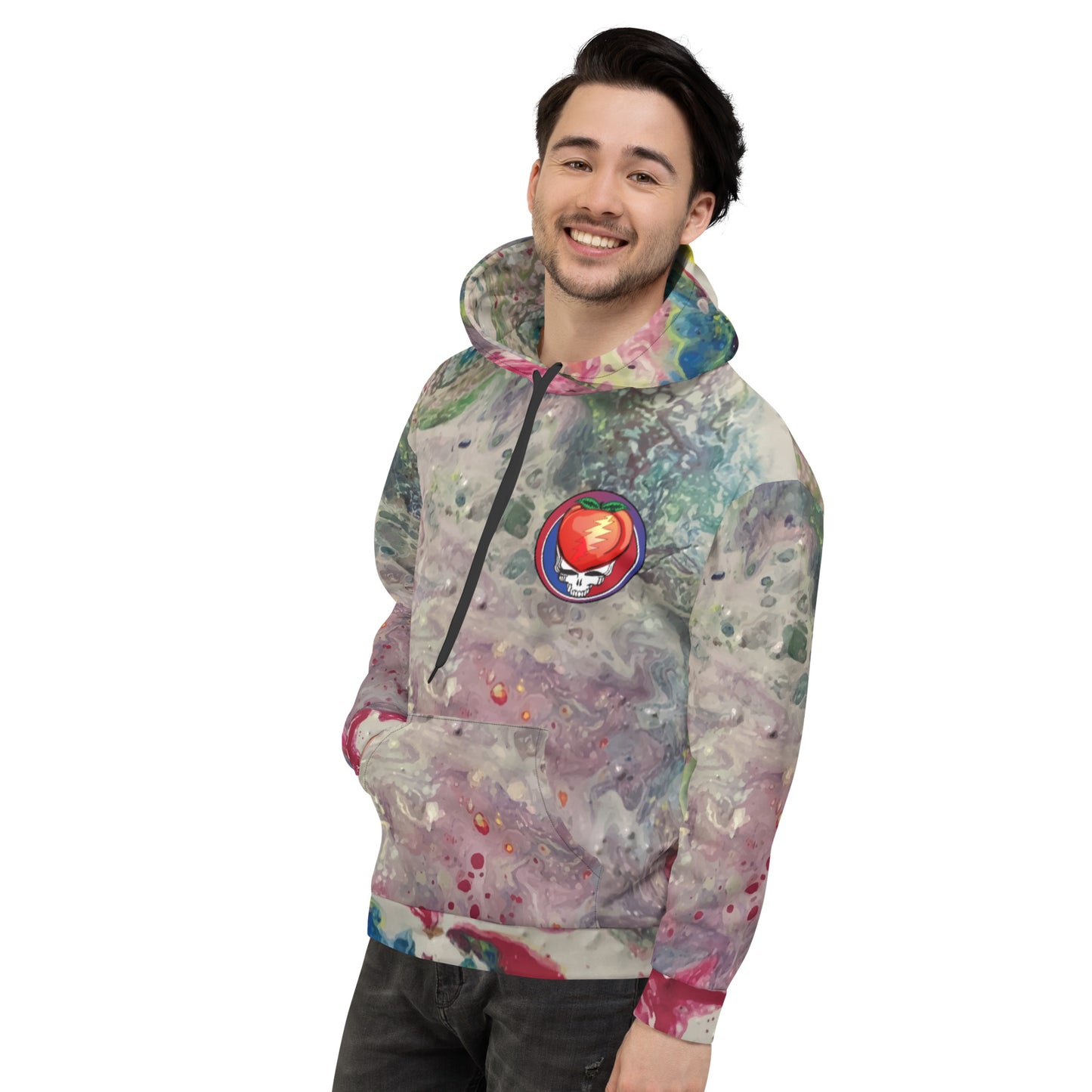 Grateful Peach All Over Hoodie