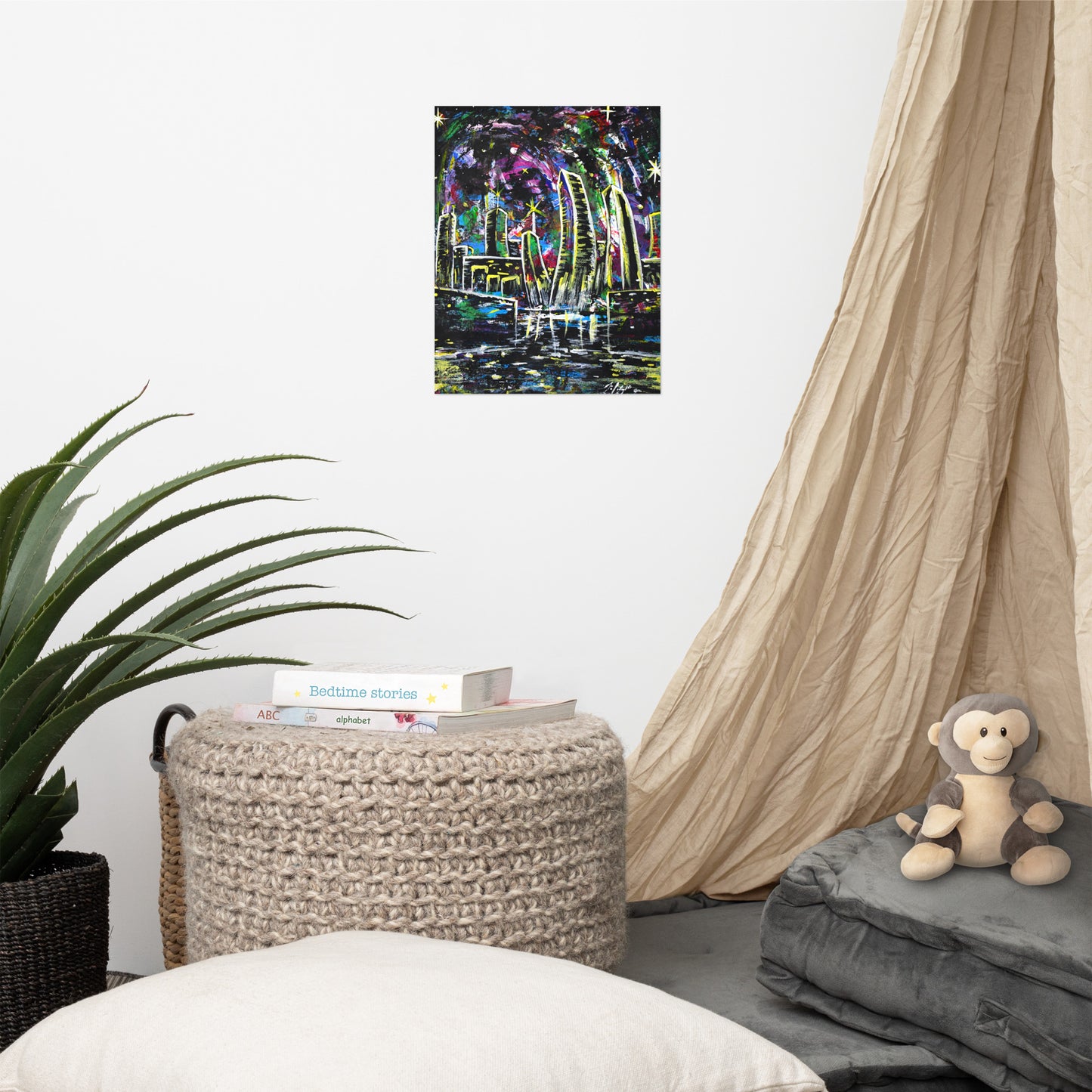 Night on The Hudson Poster Print