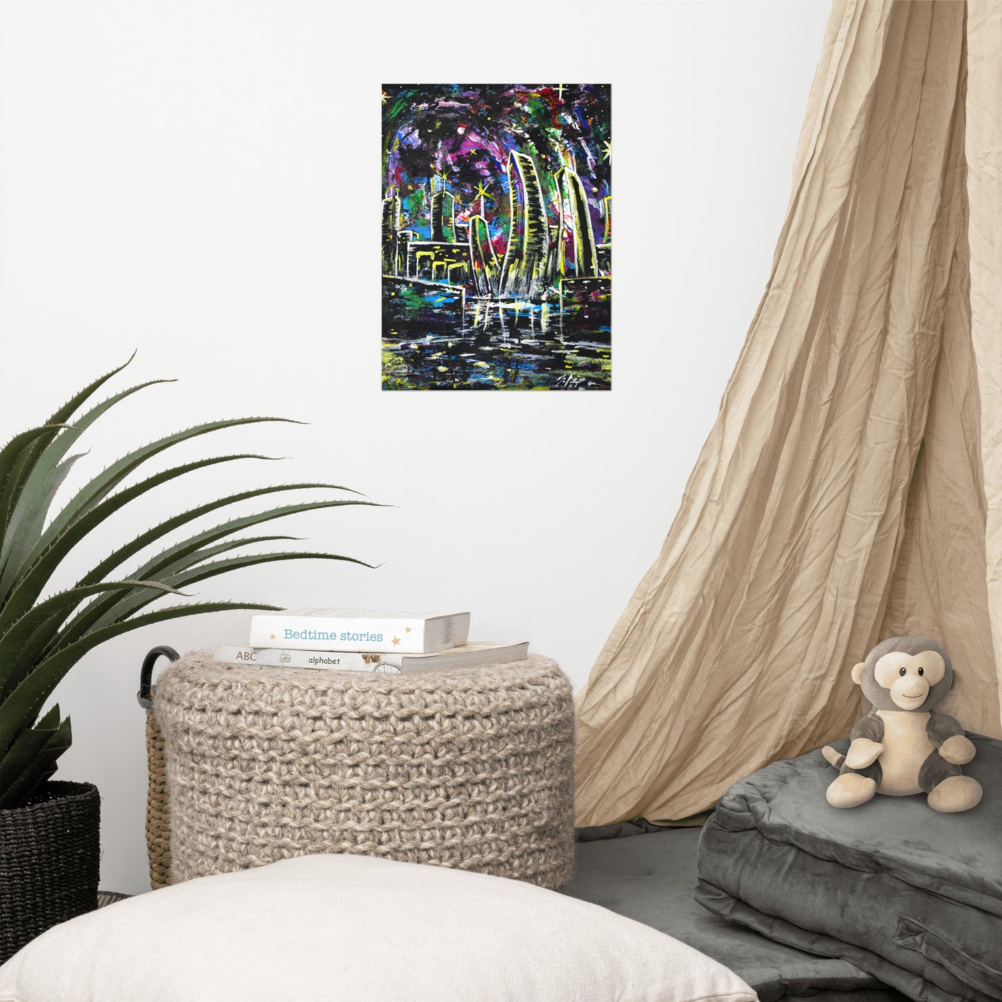 Night on The Hudson Poster Print