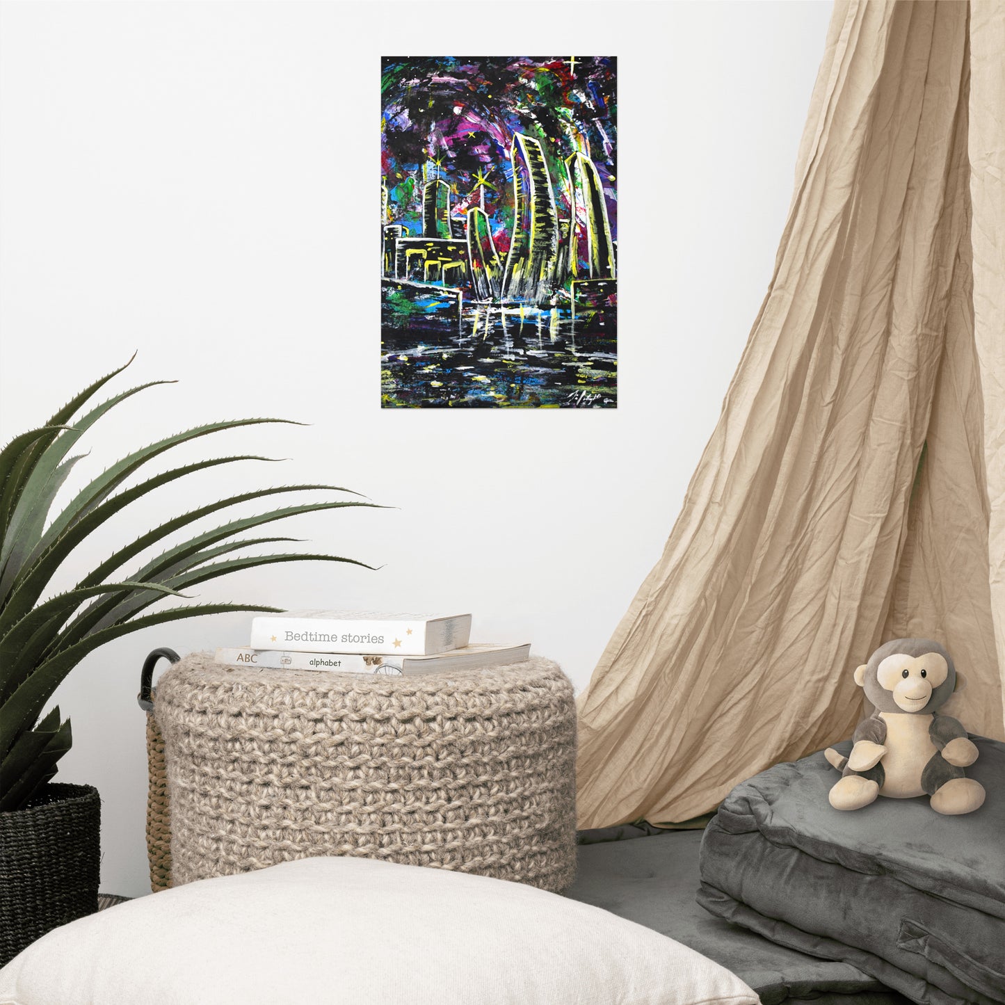 Night on The Hudson Poster Print
