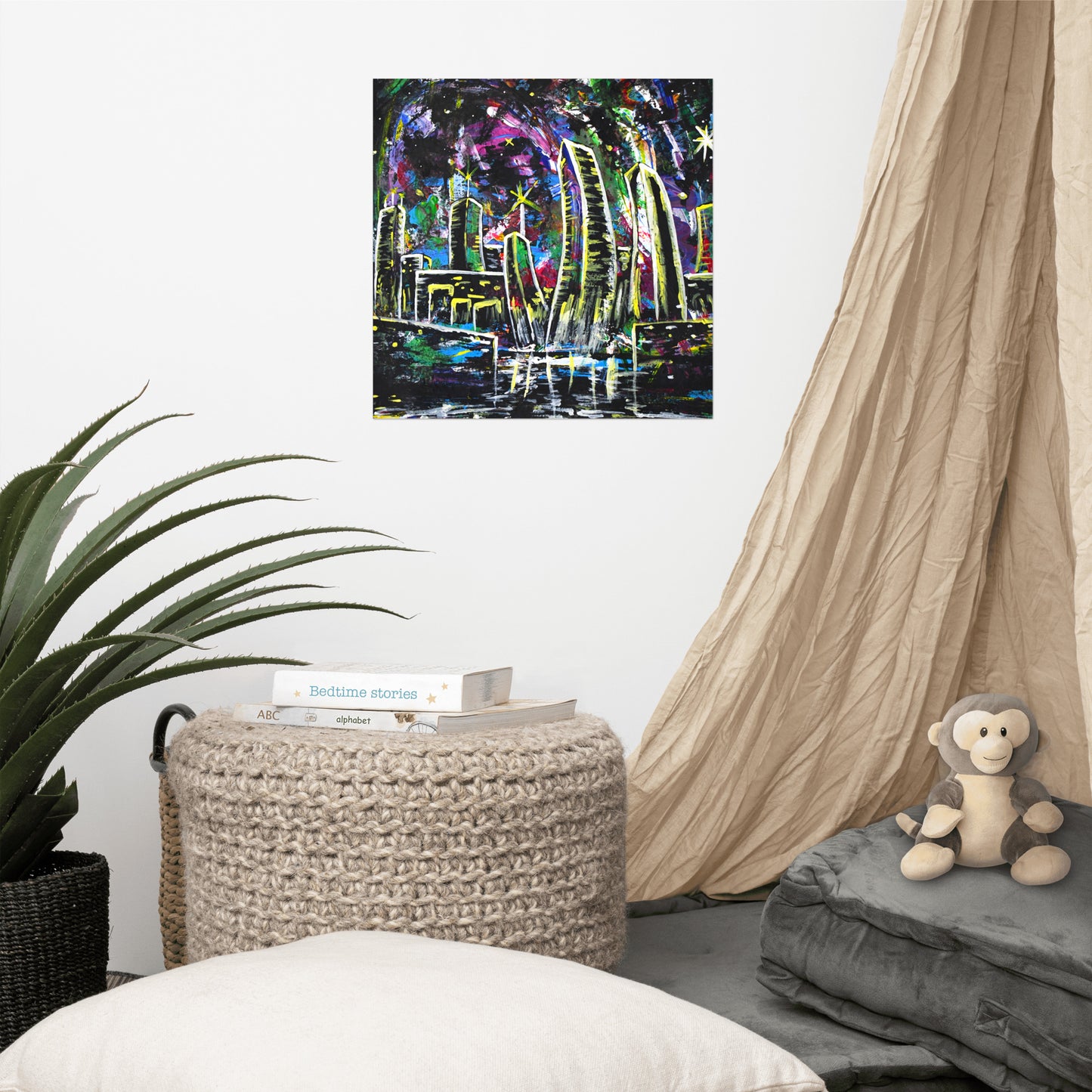 Night on The Hudson Poster Print