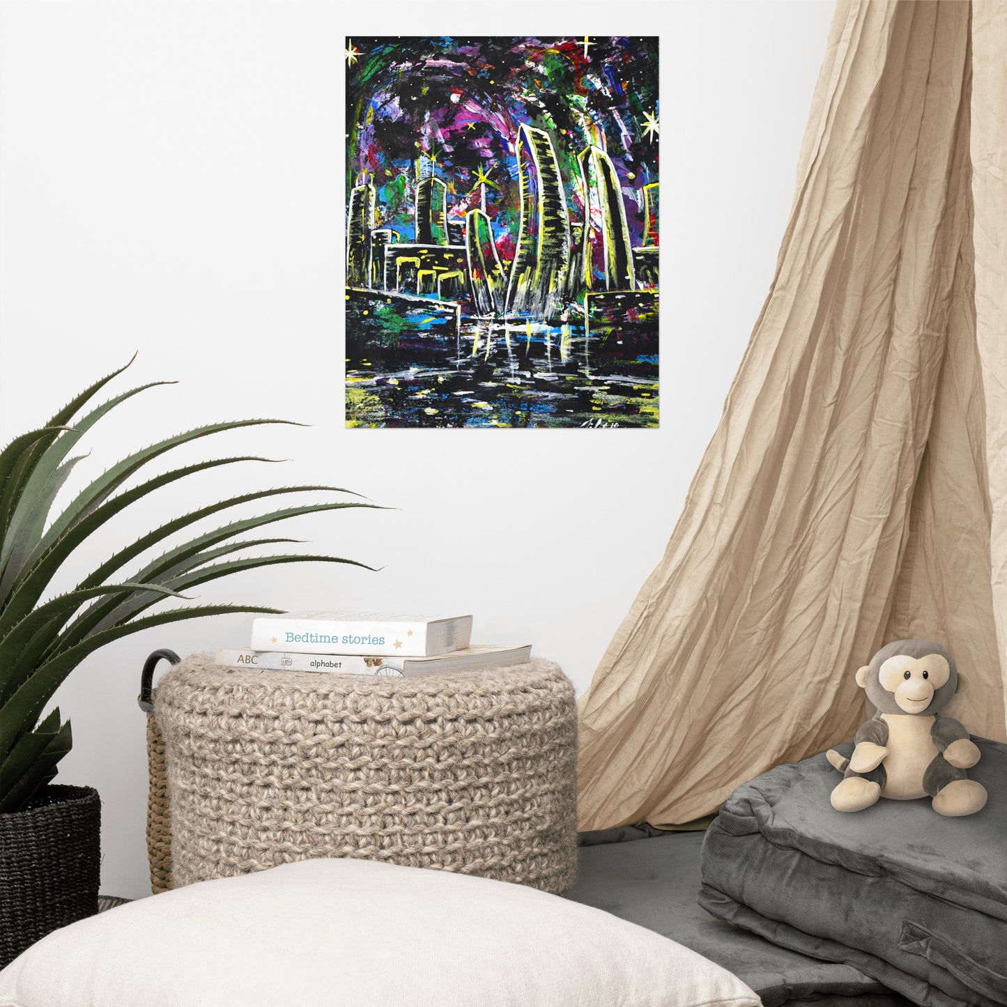 Night on The Hudson Poster Print