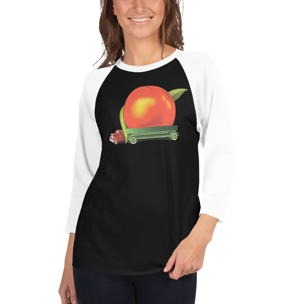 Eat A Peach Baseball T-Shirt