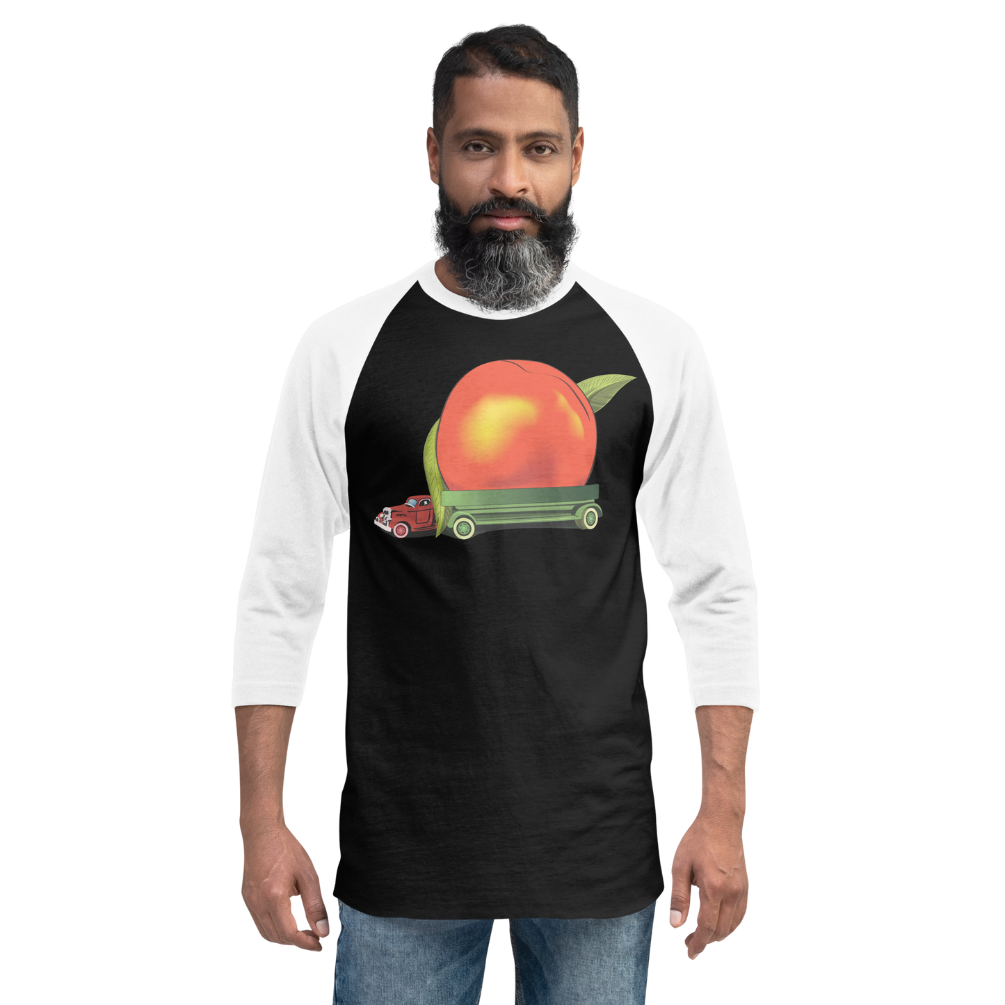 Eat A Peach Baseball T-Shirt