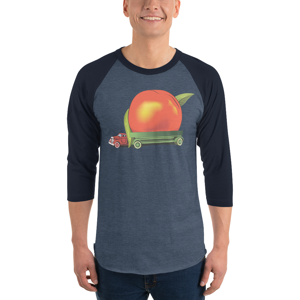Eat A Peach Baseball T-Shirt