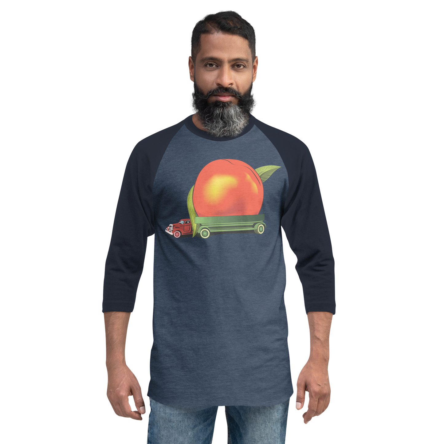 Eat A Peach Baseball T-Shirt