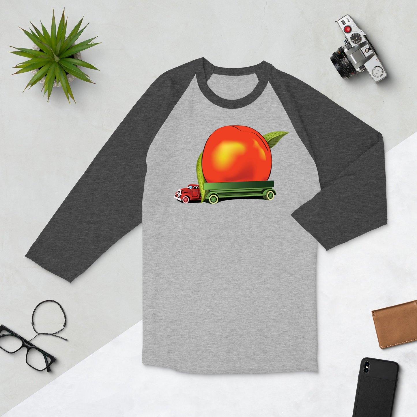 Eat A Peach Baseball T-Shirt