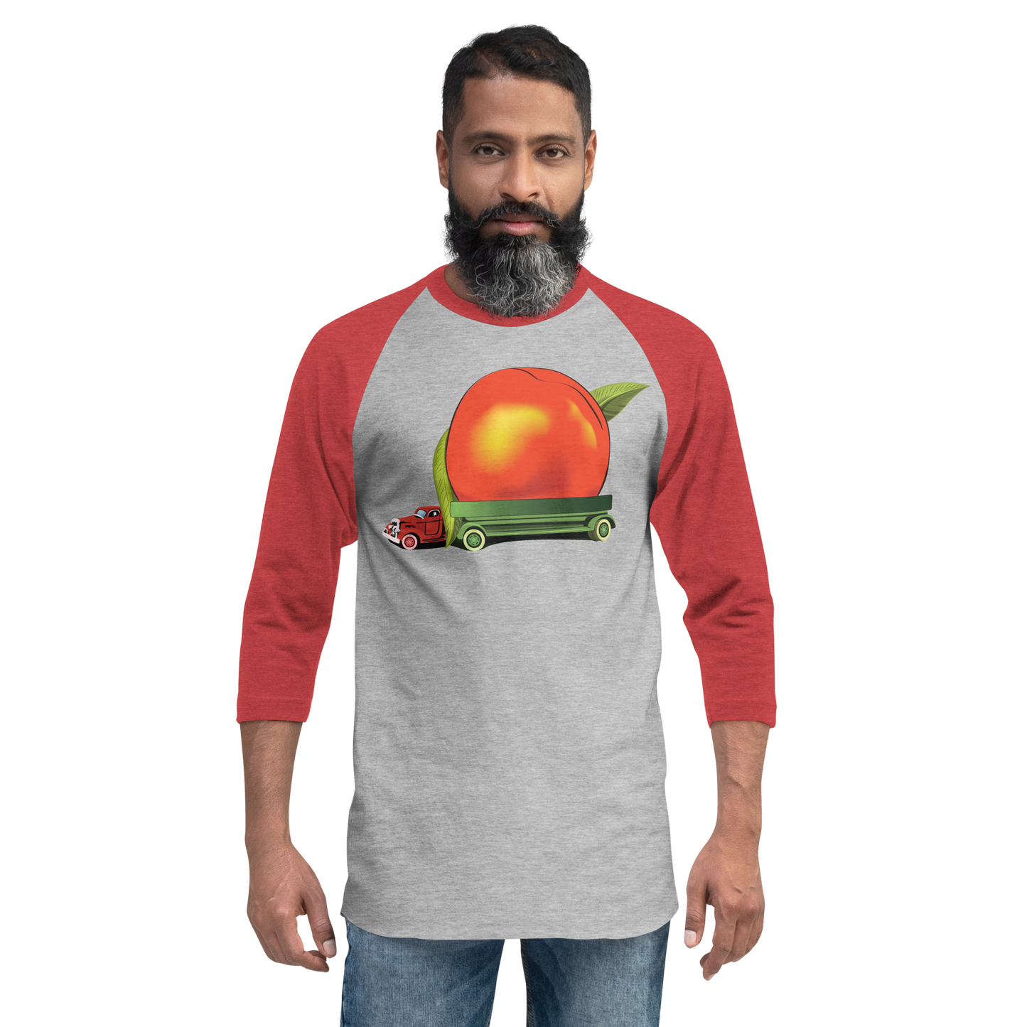 Eat A Peach Baseball T-Shirt