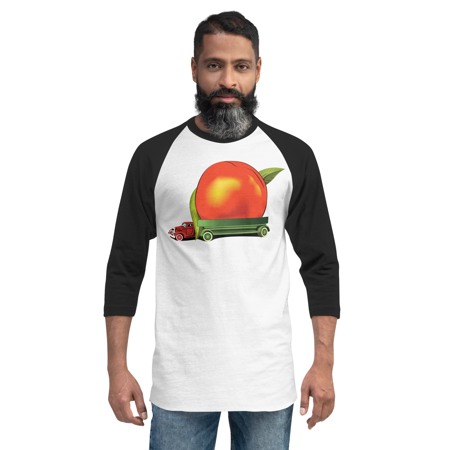 Eat A Peach Baseball T-Shirt