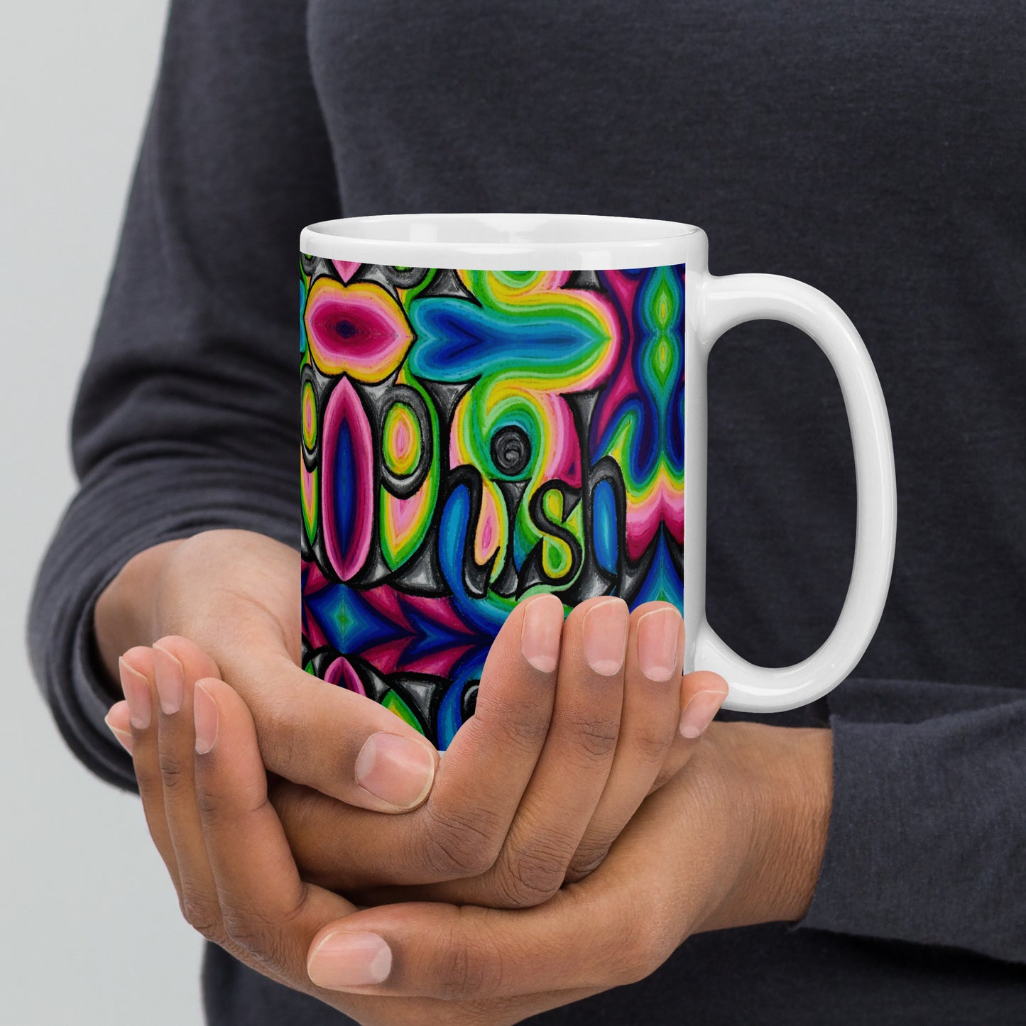 Phish White glossy mug